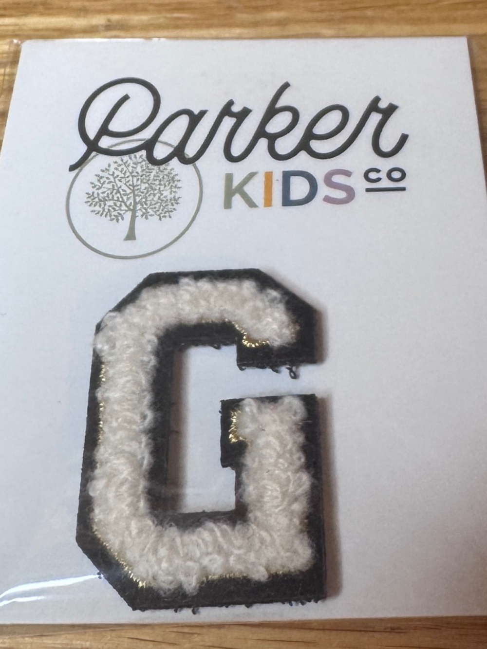 New Parker Kids Co Patch Letter "G" 1 1/2 In DIY Sewing Embroidered Patch Cute